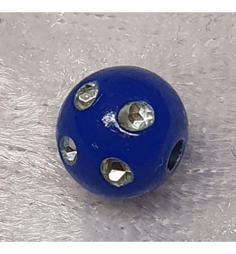 Strassperlen Kunststoff blau