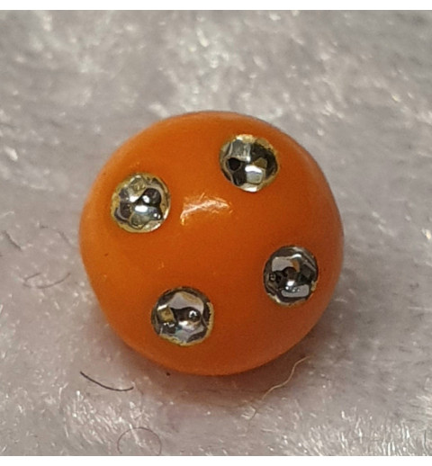 Strassperlen Kunststoff orange