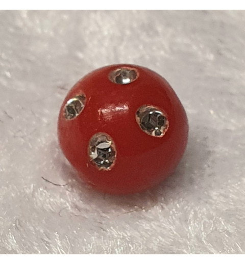 Strassperlen Kunststoff rot