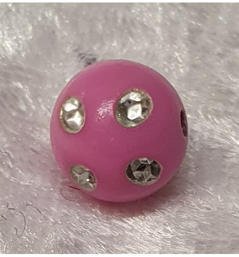 Strassperlen Kunststoff rosa