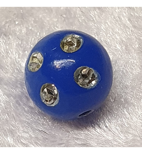 Strassperlen Kunststoff blau