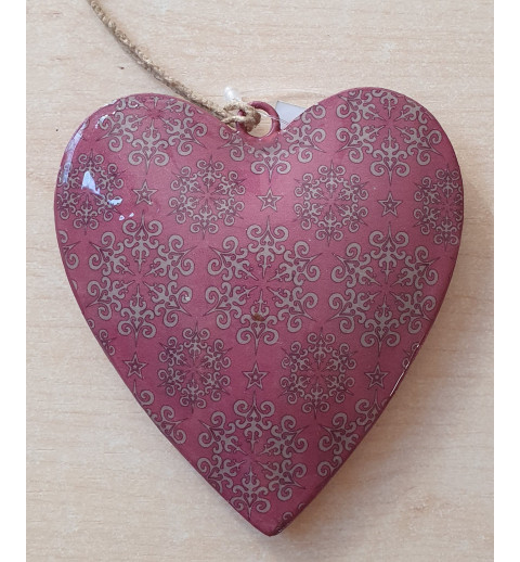 Metall Herz mauve