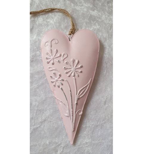 Metall Herz rosa