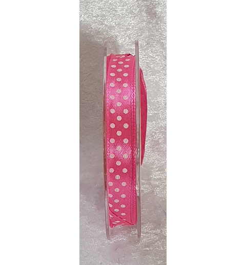 Dekoband gepunktet neon pink