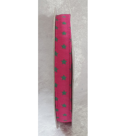 Dekoband Sterne pink