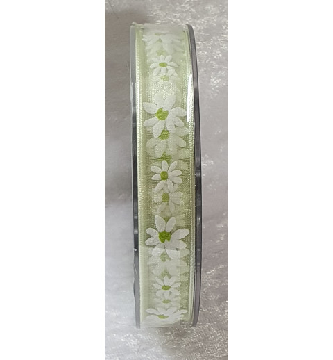 Dekoband Blumen grün