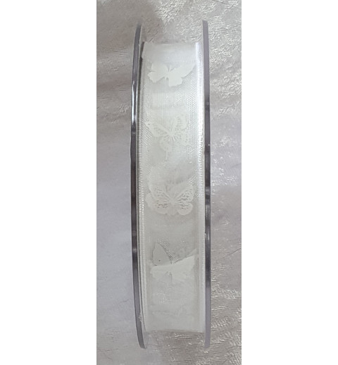 Dekoband Schmetterlinge weiss