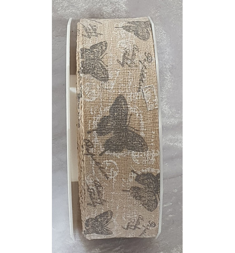 Dekoband Schmetterlinge braun