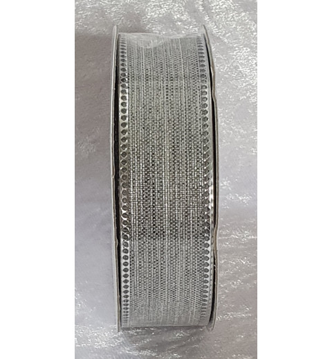 Dekoband silber/grau