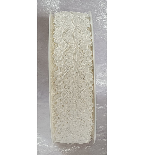 Spitzenband creme-weiss