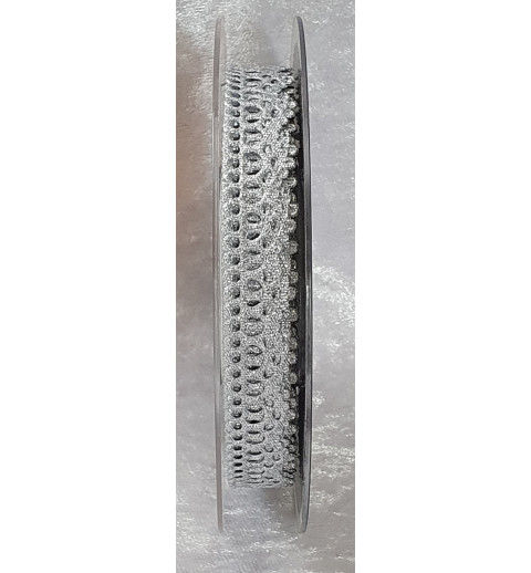 Spitzenband silber