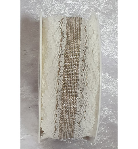Spitzenband weiss/natur