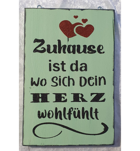 Schild Zuhause....