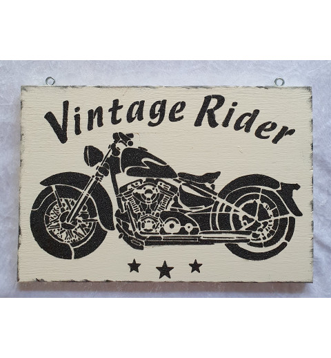 Schild Vintage Rider