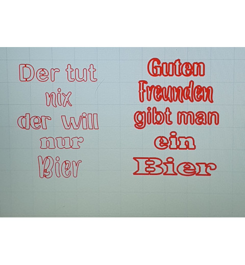 Schablone Guten Freunden....
