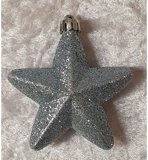 Glitzerstern Kunststoff mint