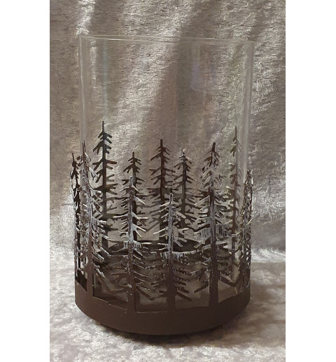 Teelicht Glas Wald/Hirsch