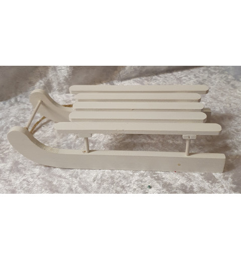 Holz Schlitten weiss