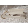 Holz Schlitten weiss