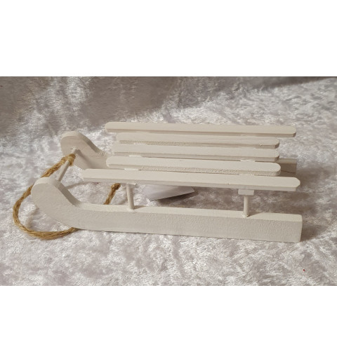 Holz Schlitten weiss