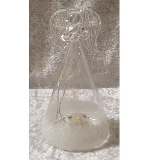 Glas Engel mit Led