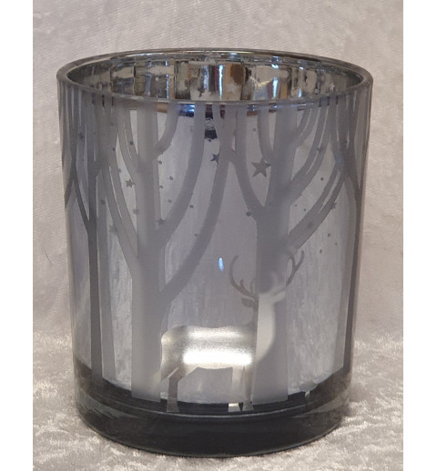 Teelicht Glas mit Hirsch