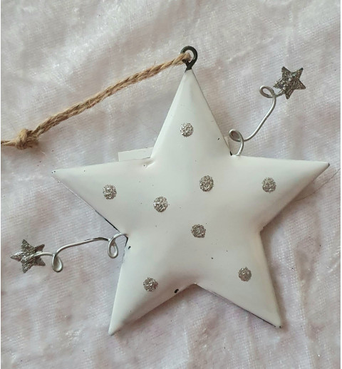 Metall Stern weiss