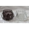 Teelicht Glas anthrazit