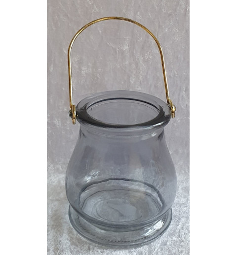 Glas Laterne grau