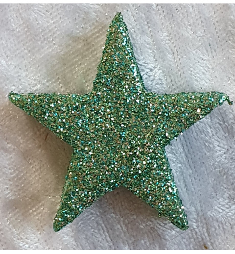 Glitter Stern Seegrün