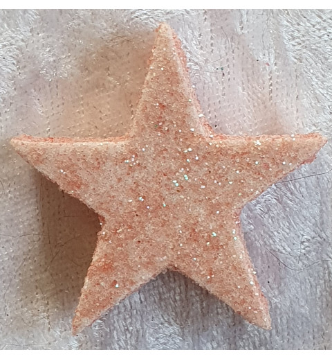 Glitter Stern Lachs