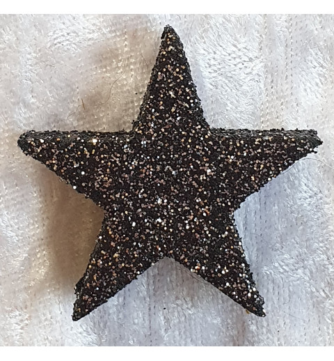 Glitter Stern Schwarz