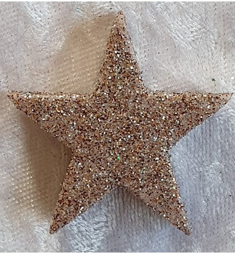 Glitter Stern Taupe