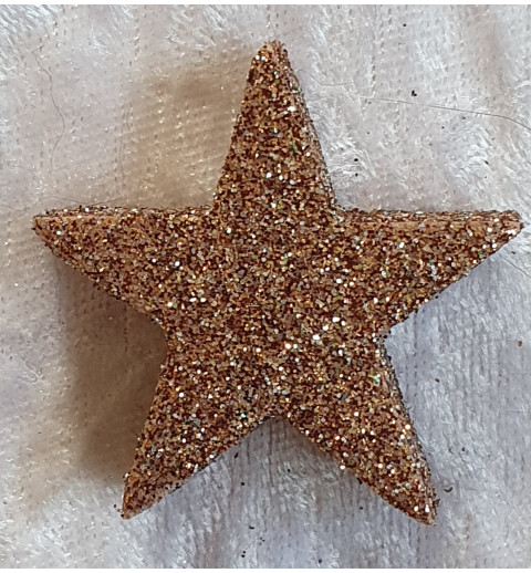 Glitter Stern Braun