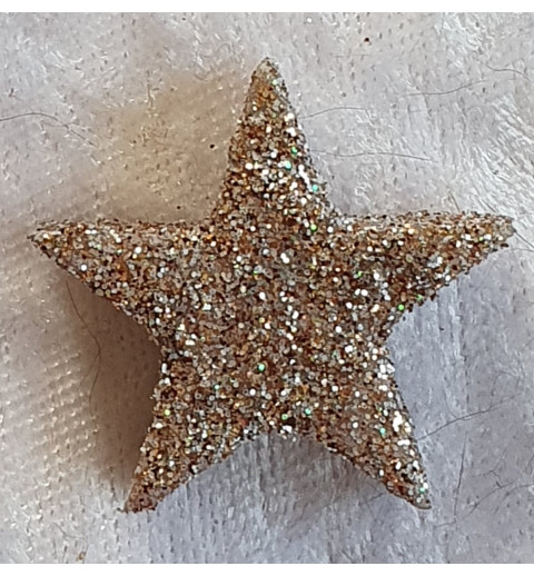Glitter Stern Taupe