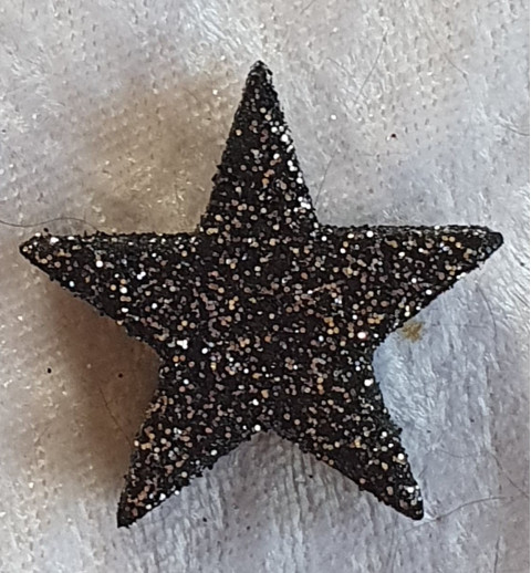 Glitter Stern Schwarz