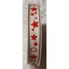 Deko Band Sterne weiss/rot