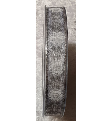 Deko Band Schneeflocken silber