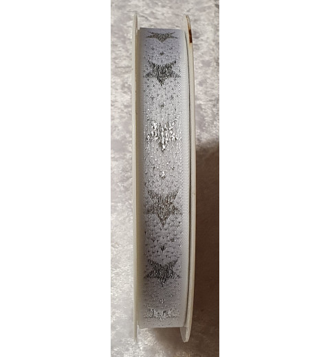 Deko Band Sterne weiss/silber