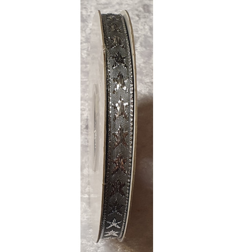 Deko Band Sterne grau/silber