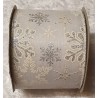 Deko Band Schneeflocken weiss