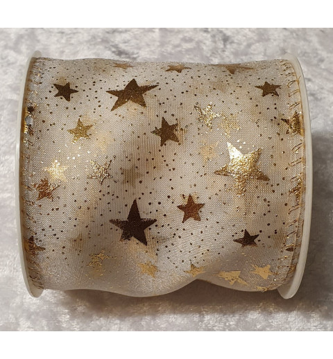 Deko Band Sterne gold