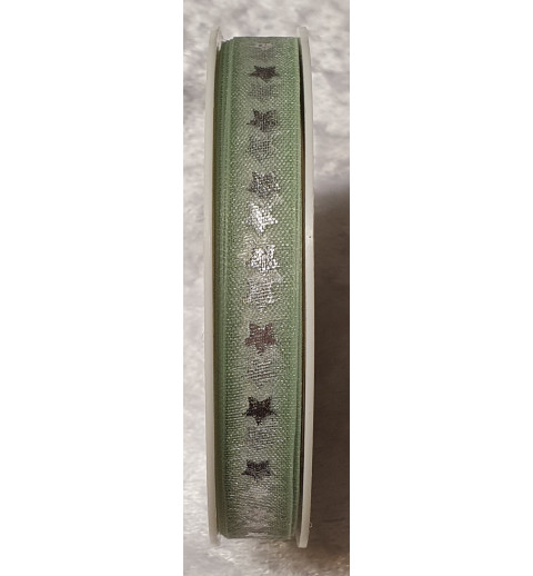 Organza Band Sterne mint