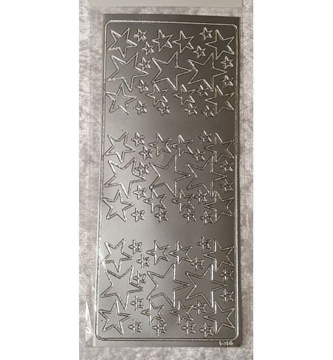 Sticker Sterne silber