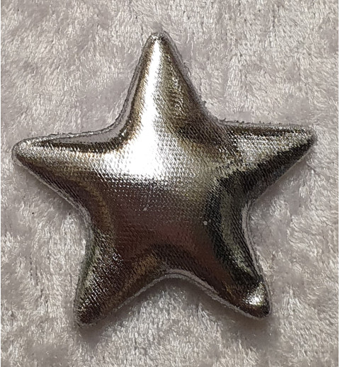 Stoff Stern silber