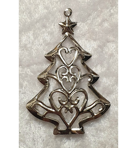 Metall Tannenbaum silber