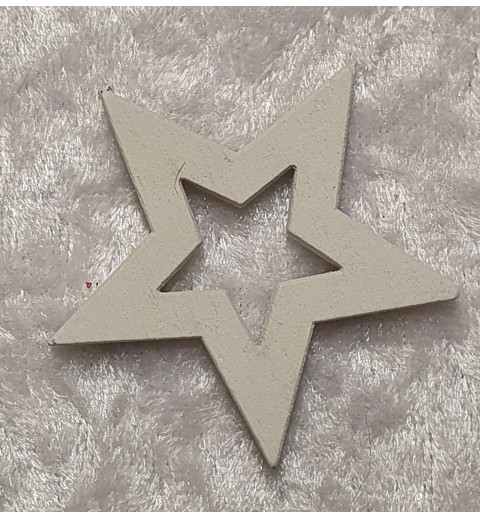 Holzstern weiss