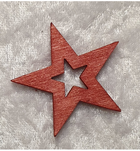 Holzstern rot