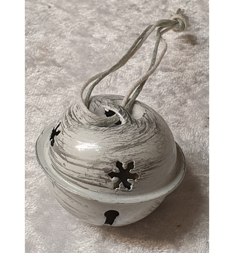 Metall Glocke weiss
