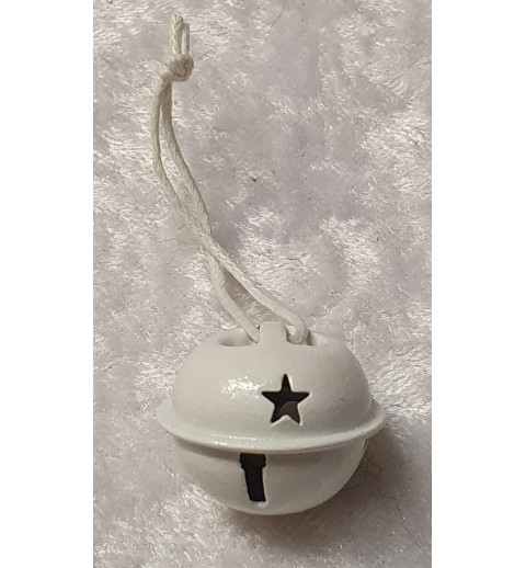 Metall Glocke weiss